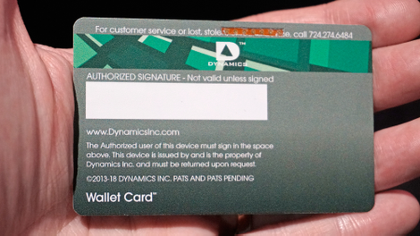 That magnetic strip can be reprogrammed, at the push of a button, to emulate different cards as needed.